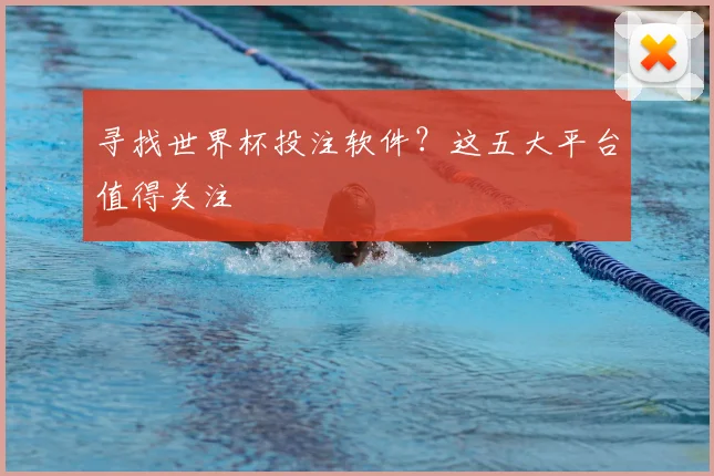 寻找世界杯投注软件？这五大平台值得关注