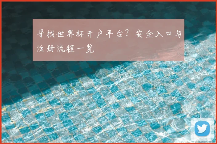 寻找世界杯开户平台？安全入口与注册流程一览